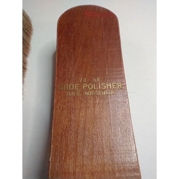 Vintage Sterilized Horse Hair SHOE SHINE BRUSH Unbranded 2 - Picture 4 of 12